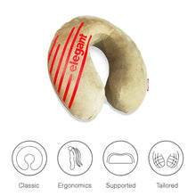 Elegant Cross Memory Foam Travel Pillow Beige  | Elegant Auto Retail