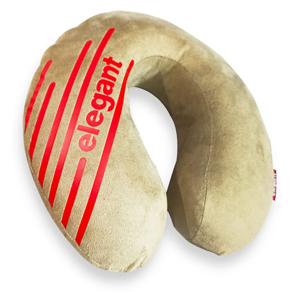 Elegant Cross Memory Foam Travel Pillow Beige  | Elegant Auto Retail