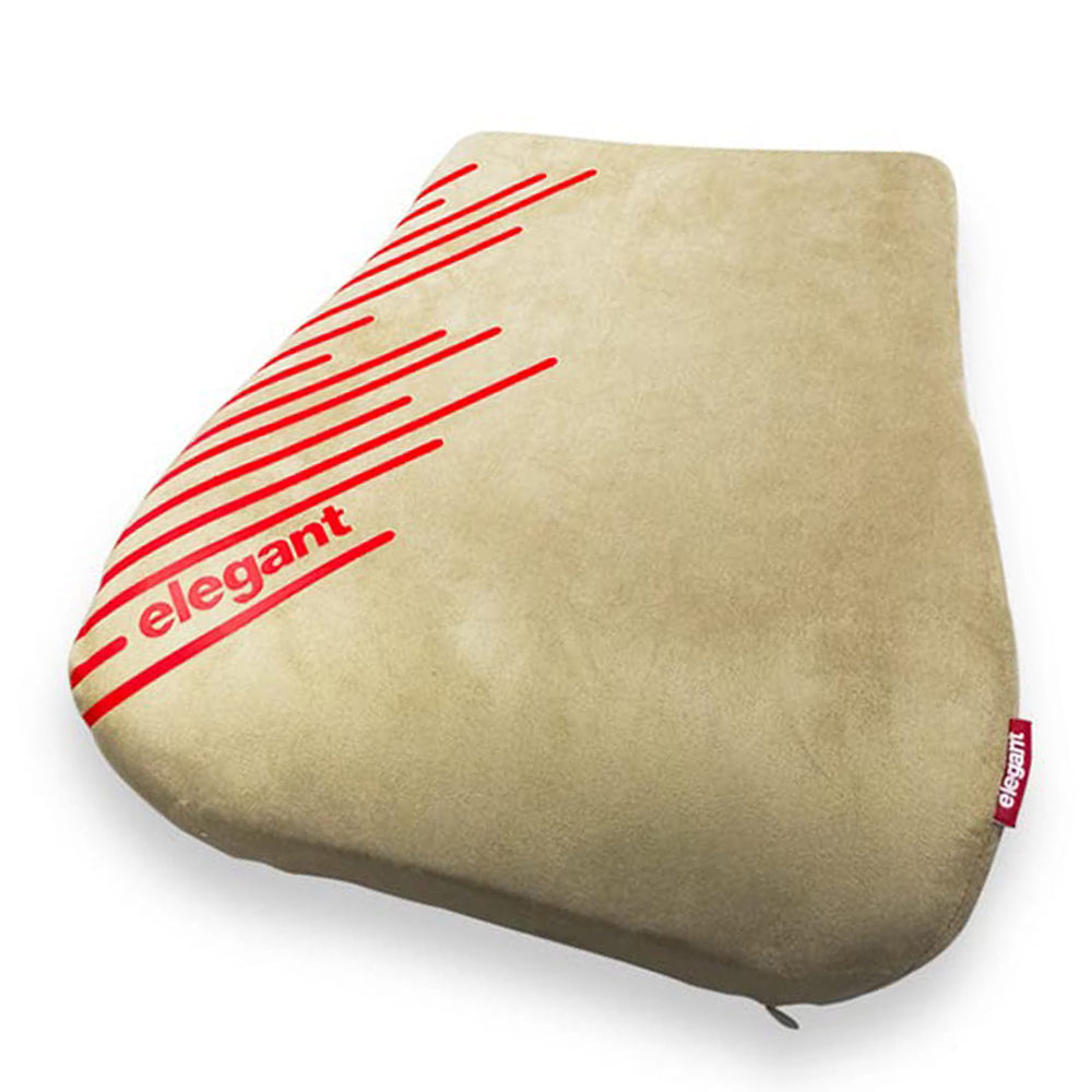 Elegant Cross Memory Foam Slim Back Rest Support Pillow Beige | Elegant Auto Retail