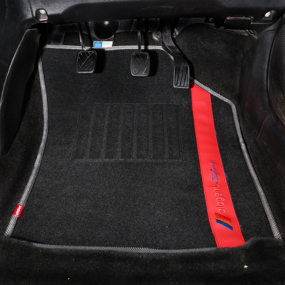 Sports Carpet Car Floor Mat For Tata Punch (Black)! Elegant Auto Retail