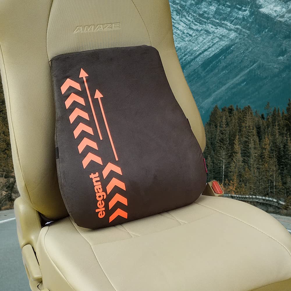 Elegant Arrow Memory Foam Slim Back Rest Support Pillow Black- Tan
| Elegant Auto Retail