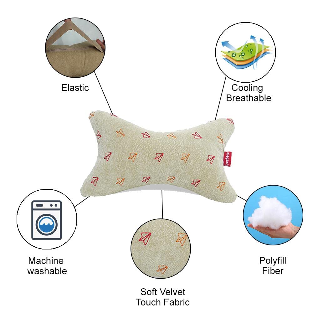 Elegant Comfy Car Neck Rest Pillow Fly Design Set of 2 CU08 | Elegant Auto Retail