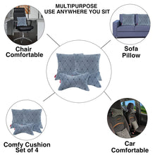 Load image into Gallery viewer, Elegant Car Comfy Pillow And Neck Rest E Set of 4 Design CU01
