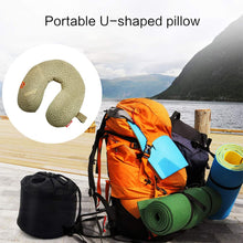 Load image into Gallery viewer, Elegant Silky Velvet Travel Pillow Beige
