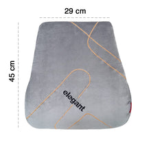 Load image into Gallery viewer, Elegant Fur Memory Foam Slim Full Back Rest Support Car Pillow Grey
