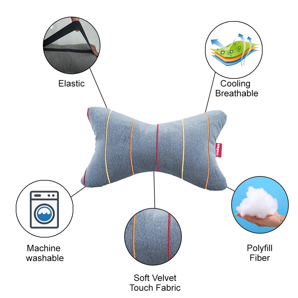 Elegant Comfy Car Neck Rest Pillow Set of 2 CU06 | Elegant Auto Retail