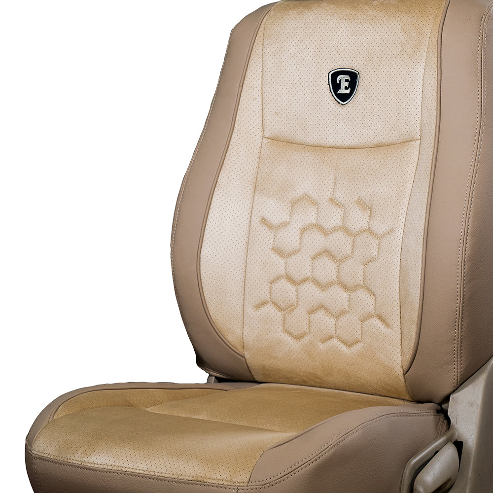 Icee Perforated Fabric Car Seat Cover For Toyota Etios - Beige | Elegant Auto Retail