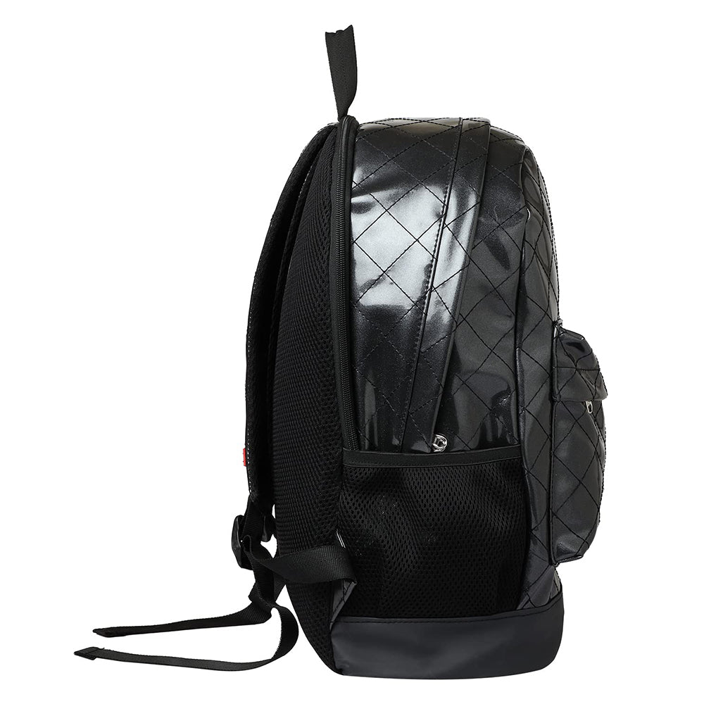 Elegant BLCK02 Leatherette Classic Laptop Backpack & Bags right side Image (Black)