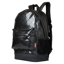 Elegant BLCK02 Leatherette Classic Laptop Backpack & Bags left side Image (Black)