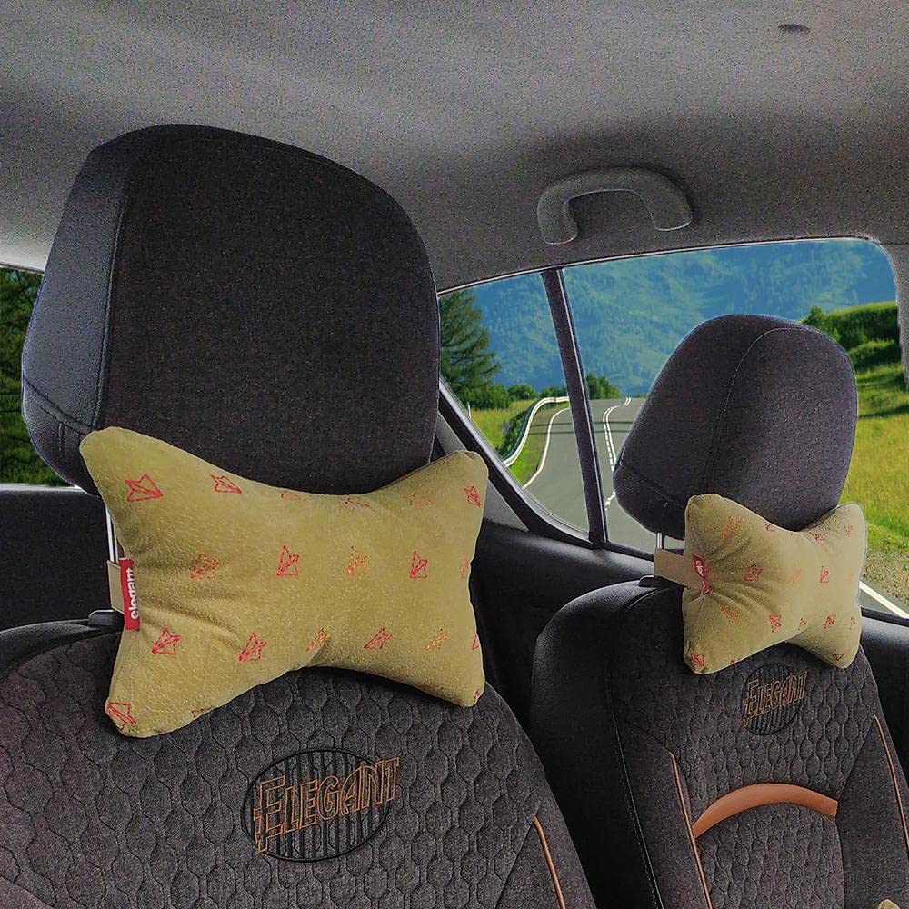 Elegant Comfy Car Neck Rest Pillow Fly Design Set of 2 CU08 | Elegant Auto Retail