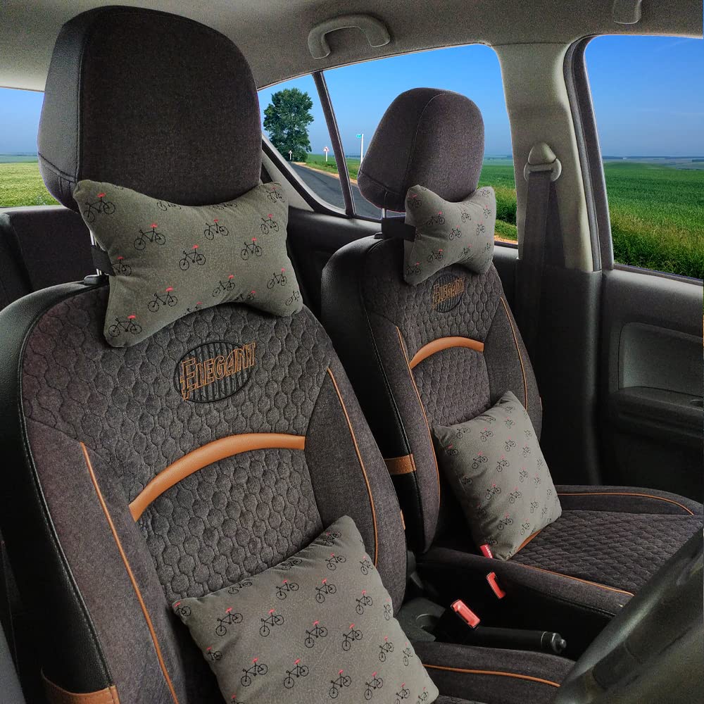 Elegant Car Comfy Pillow And Neck Rest Cycle Set of 4 Design CU02 | Elegant Auto Retail
