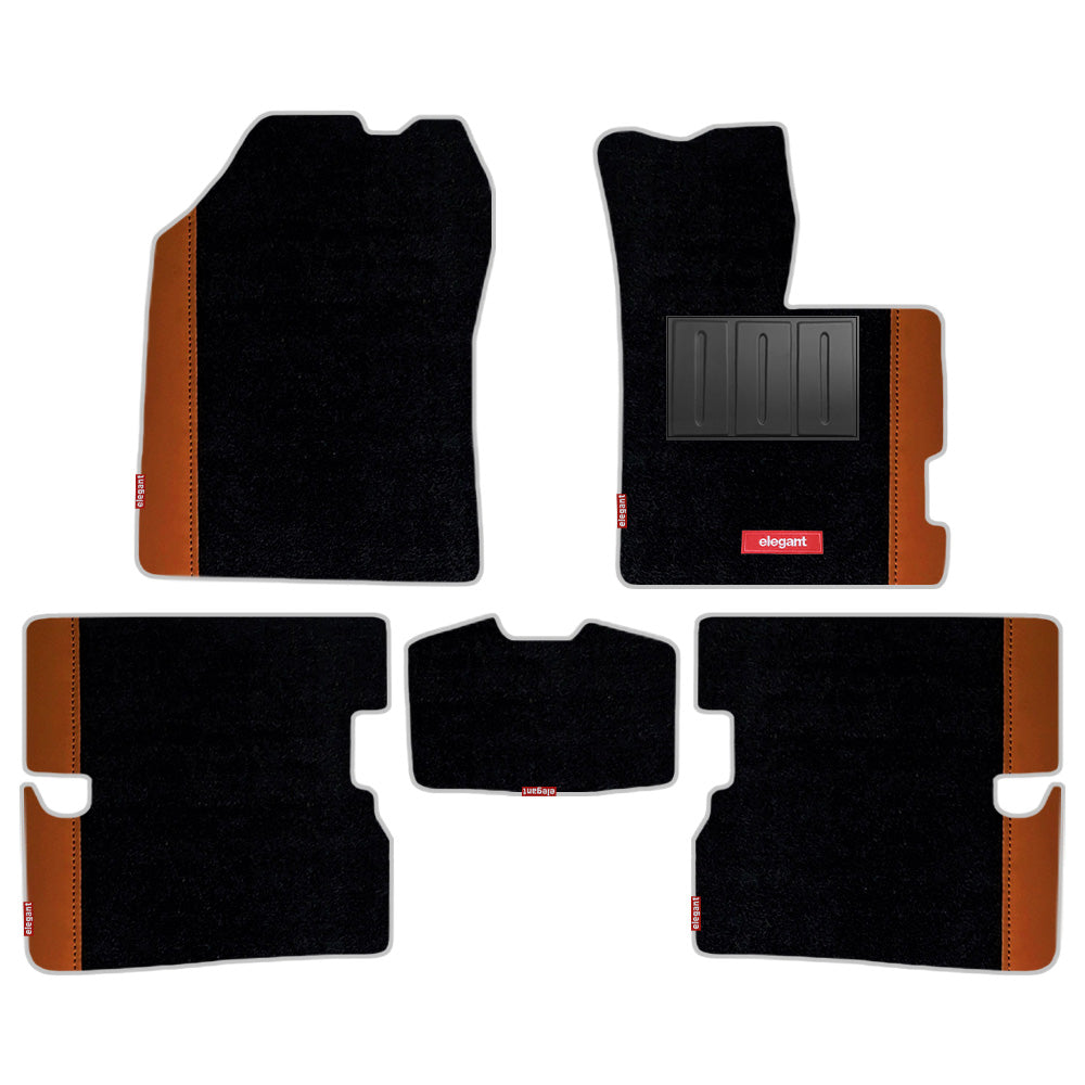 Duo Carpet Car Floor Mat For Honda Amaze - Black Tan | Elegant Auto Retail