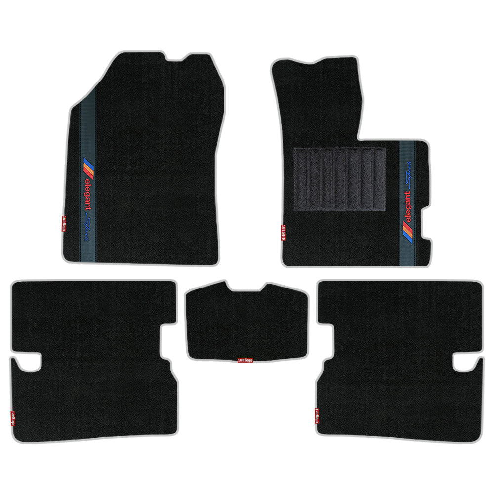 Sports Carpet Car Floor Mat For Honda Amaze - Black Black | Elegant Auto Retail