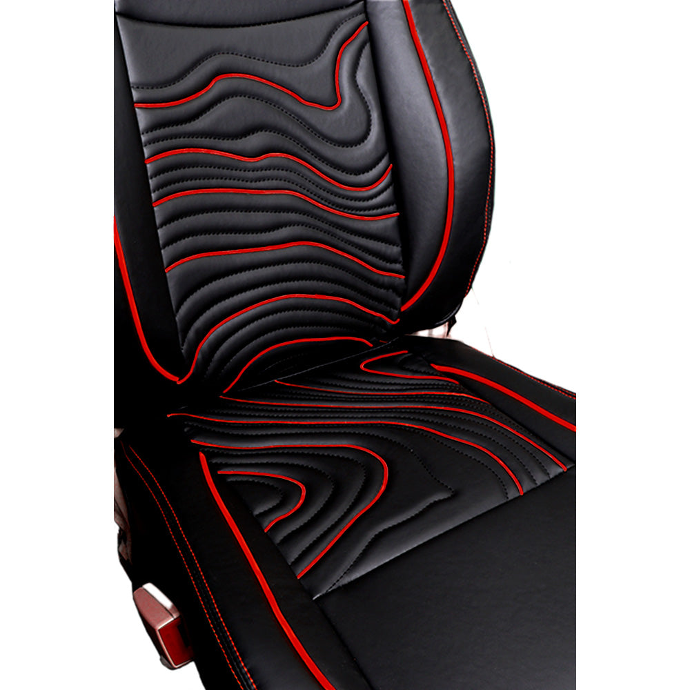 Adventure Art Leather Car Seat Cover For Jeep Compass | in Black Colour | Elegant Auto Retail