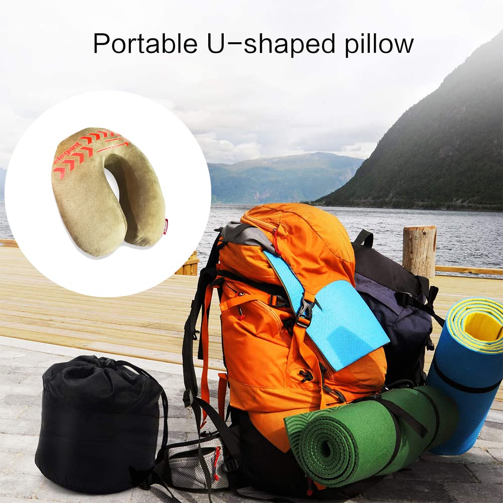 Arrow Memory Foam Travel Pillow Beige | Elegant Auto Retail