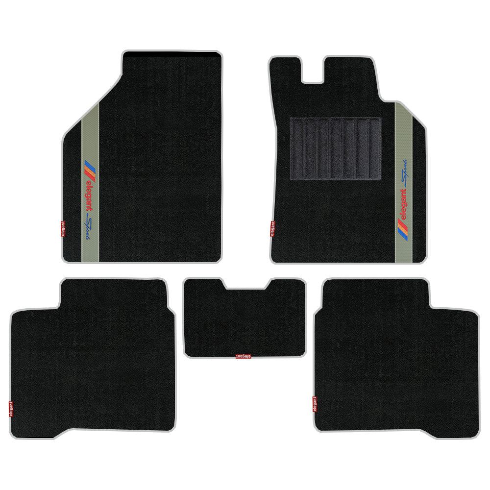 Sports Car Floor Mat Black And Beige For Maruti Baleno