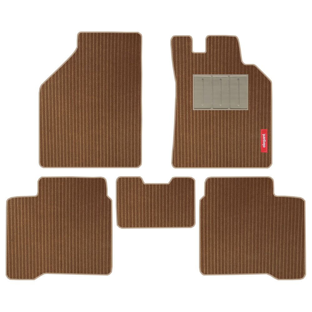 Cord Carpet Car Floor Mat For Maruti Baleno - Beige Beige | Elegant Auto Retail