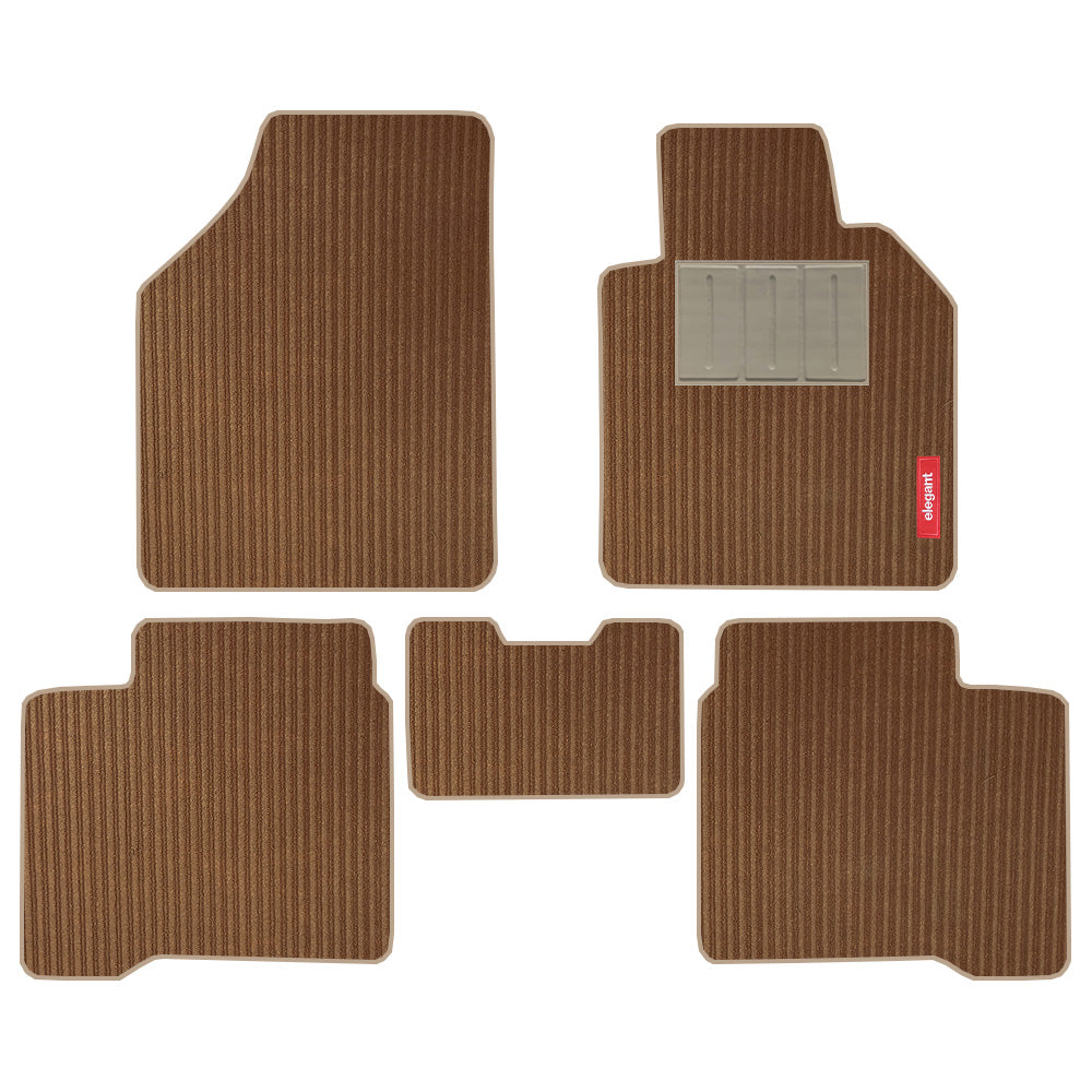 Cord Carpet Car Floor Mat For Maruti Baleno - Beige Beige | Elegant Auto Retail