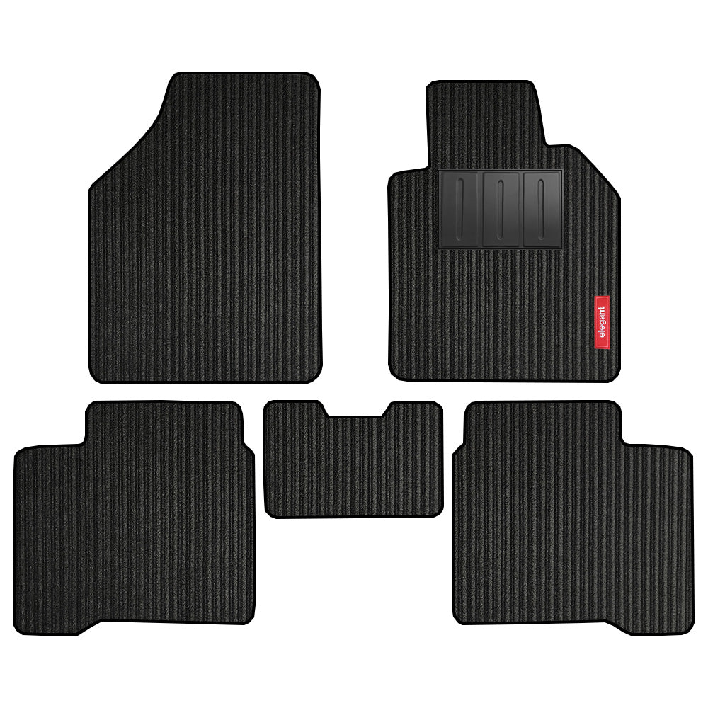 Cord Carpet Car Floor Mat For Maruti Baleno - Black Black | Elegant Auto Retail
