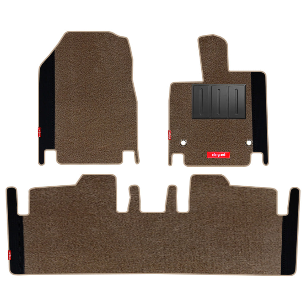 Duo Carpet Car Floor Mat For Mahindra BE 6 - Beige Black | Elegant Auto Retail