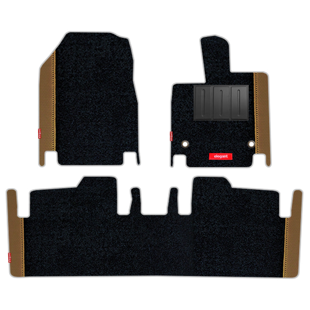 Duo Carpet Car Floor Mat For Mahindra BE 6 - Black Beige | Elegant Auto Retail