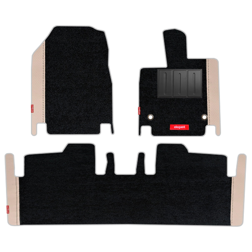 Duo Carpet Car Floor Mat For Mahindra BE 6 - Black MBeige | Elegant Auto Retail