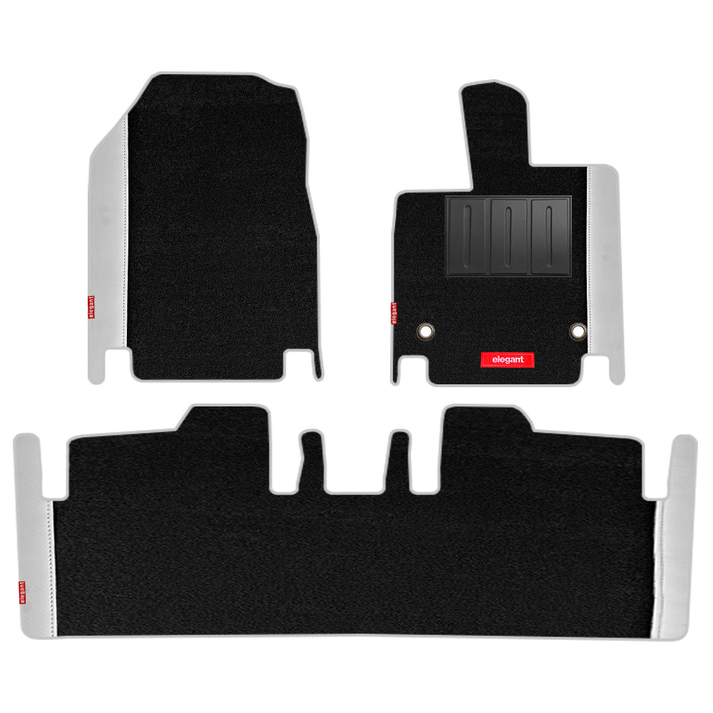 Duo Carpet Car Floor Mat For Mahindra BE 6 - Black White | Elegant Auto Retail