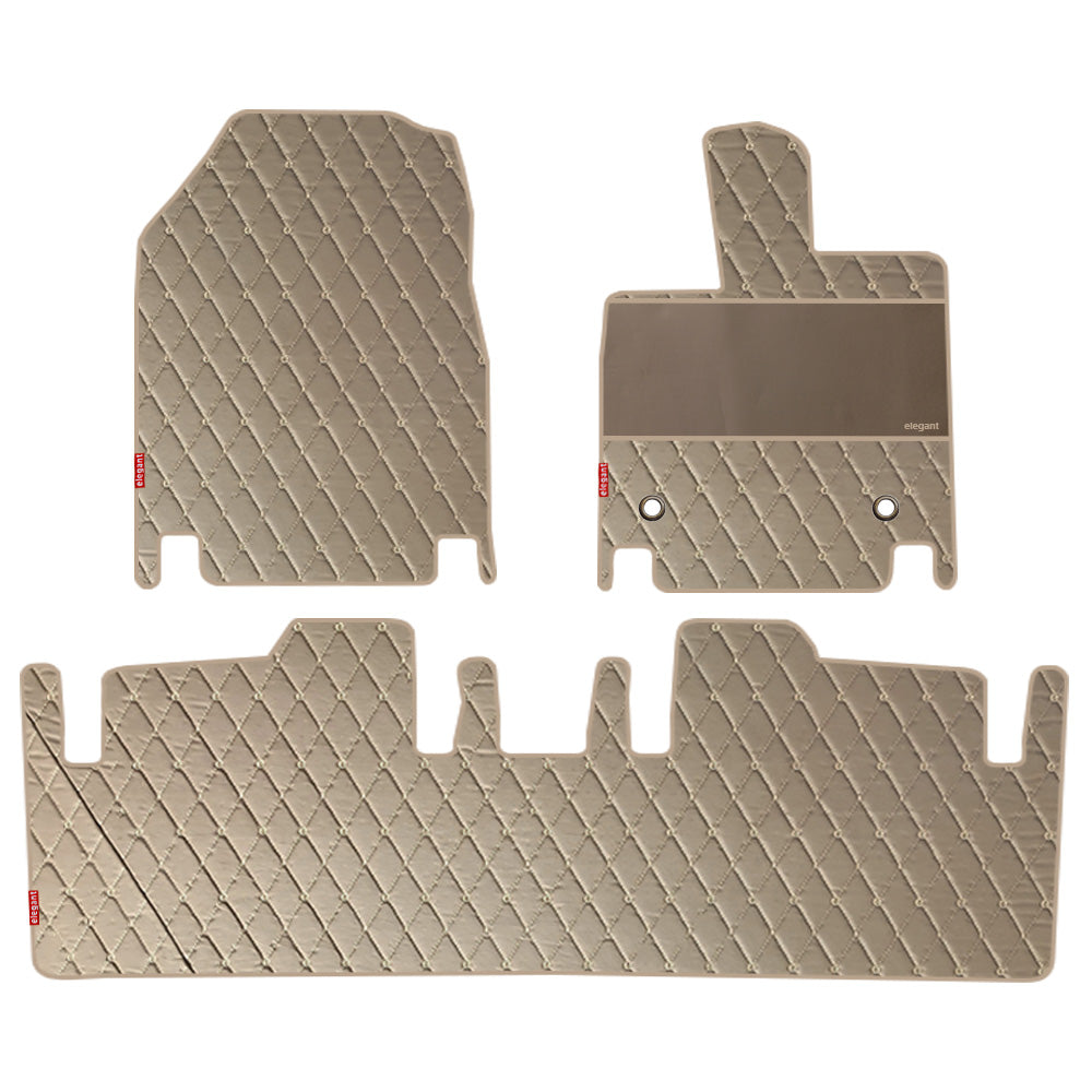 Luxury Leatherette Car Floor Mat For Mahindra BE 6 - Beige Beige | Elegant Auto Retail