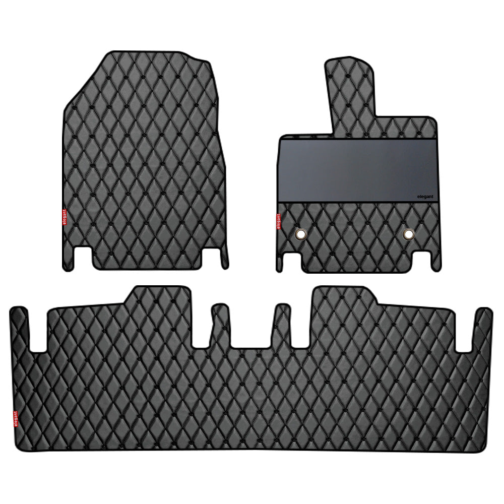 Luxury Leatherette Car Floor Mat For Mahindra BE 6 - Black Black | Elegant Auto Retail