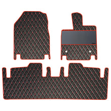 Luxury Leatherette Car Floor Mat For Mahindra BE 6 - Black Red | Elegant  Auto Retail