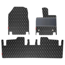 Luxury Leatherette Car Floor Mat For Mahindra BE 6 - Black White | Elegant  Auto Retail
