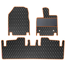 Luxury Leatherette Car Floor Mat For Mahindra BE 6 - Black Orange | Elegant  Auto Retail