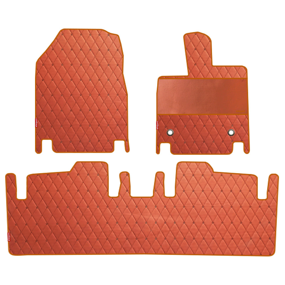 Luxury Leatherette Car Floor Mat For Mahindra BE 6 - Tan Tan | Elegant Auto Retail