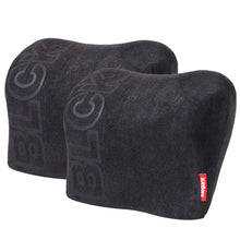 BLCK Memory Foam D-Shape Neck Support Pillow Set of 2 (Black)