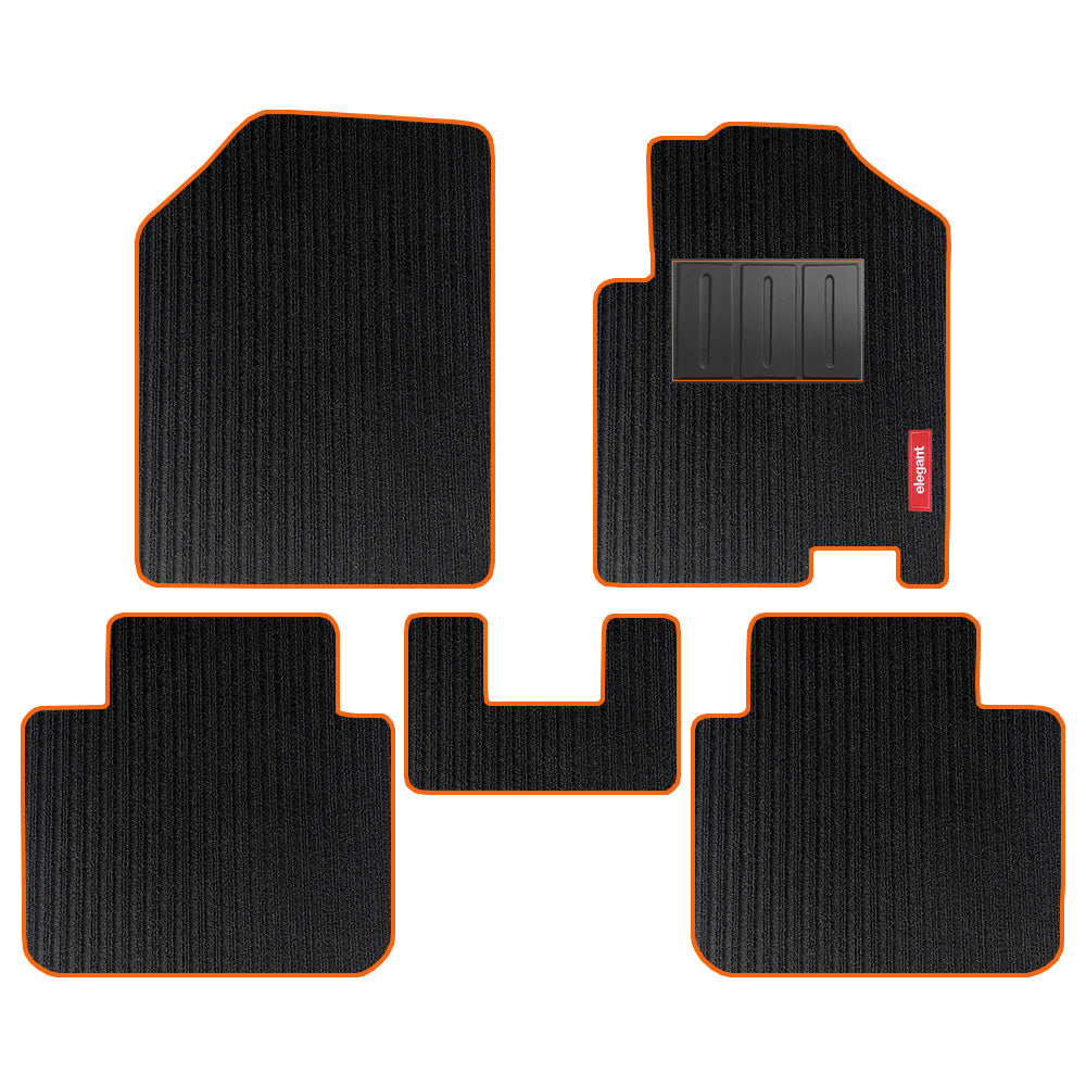 Cord Carpet Car Floor Mat Orange For Maruti Brezza