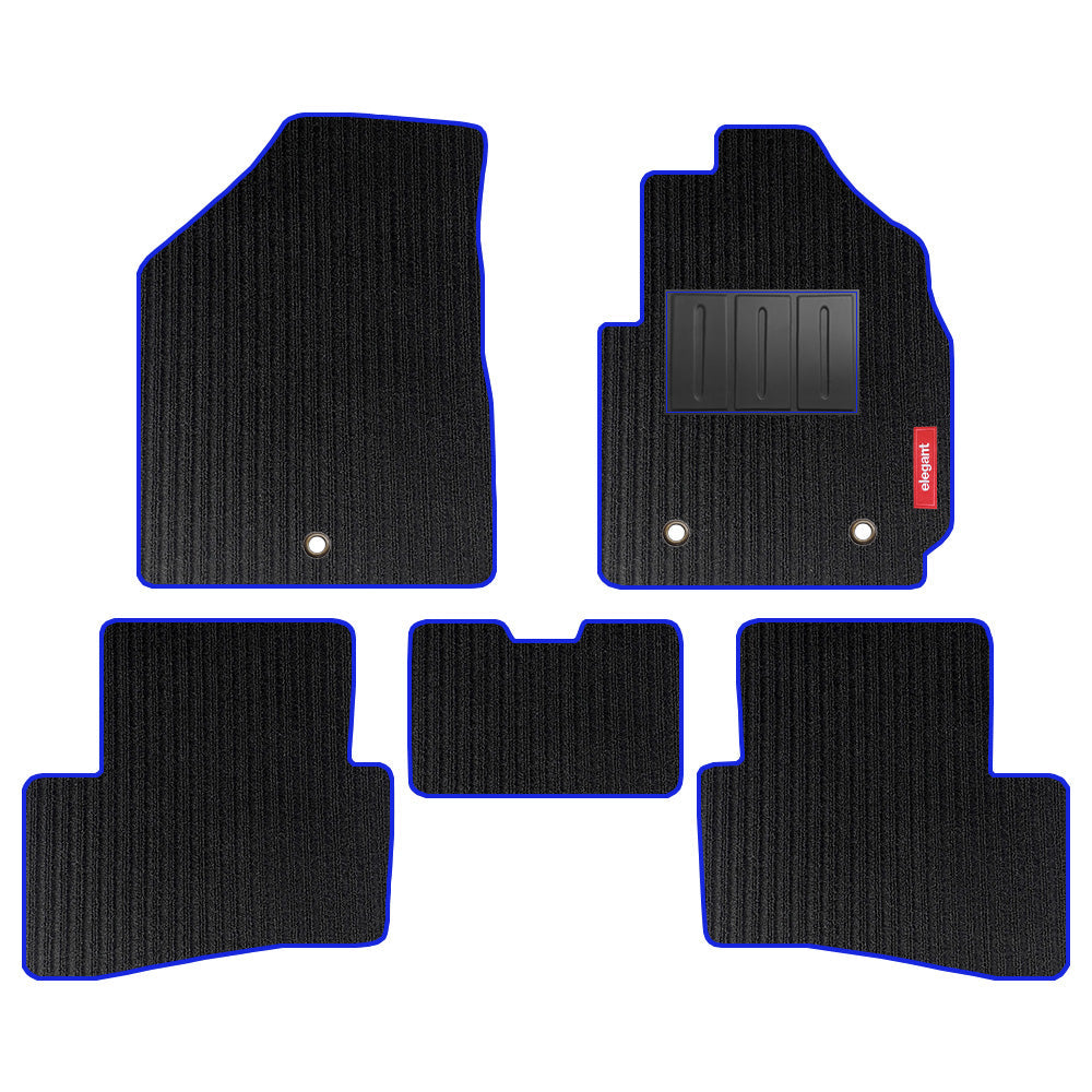 Cord Carpet Car Floor Mat For Maruti Jimny - Black Blue | Elegant Auto Retail
