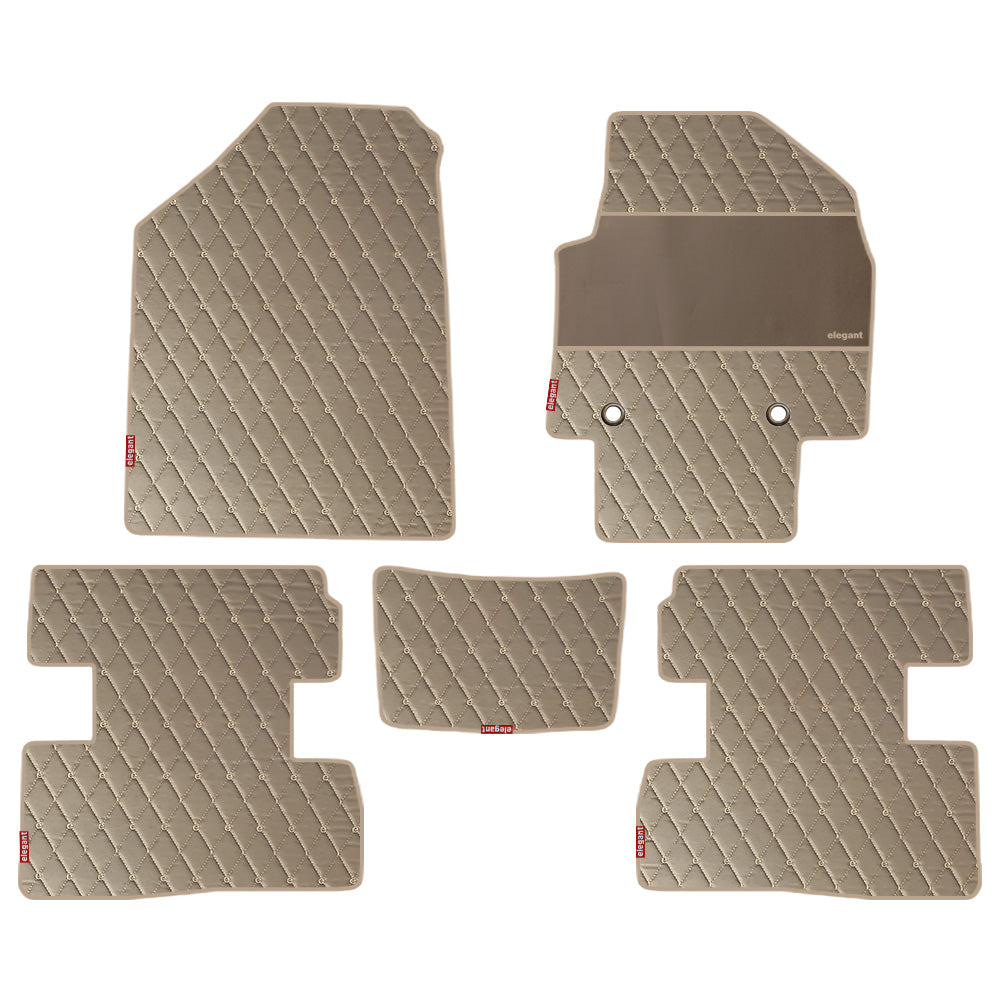 Luxury Leatherette Car Floor Mat For Hyundai Creta - Beige Beige | Elegant Auto Retail