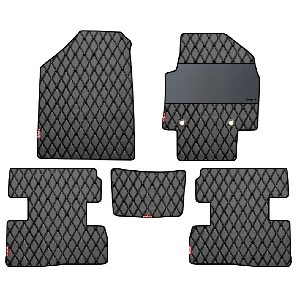 Luxury Leatherette Car Floor Mat For Hyundai Creta - Black Black | Elegant Auto Retail