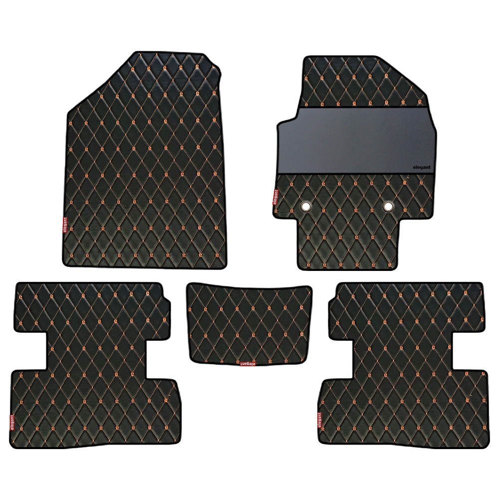 Luxury Leatherette Car Floor Mat For Hyundai Creta - Black Tan | Elegant Auto Retail