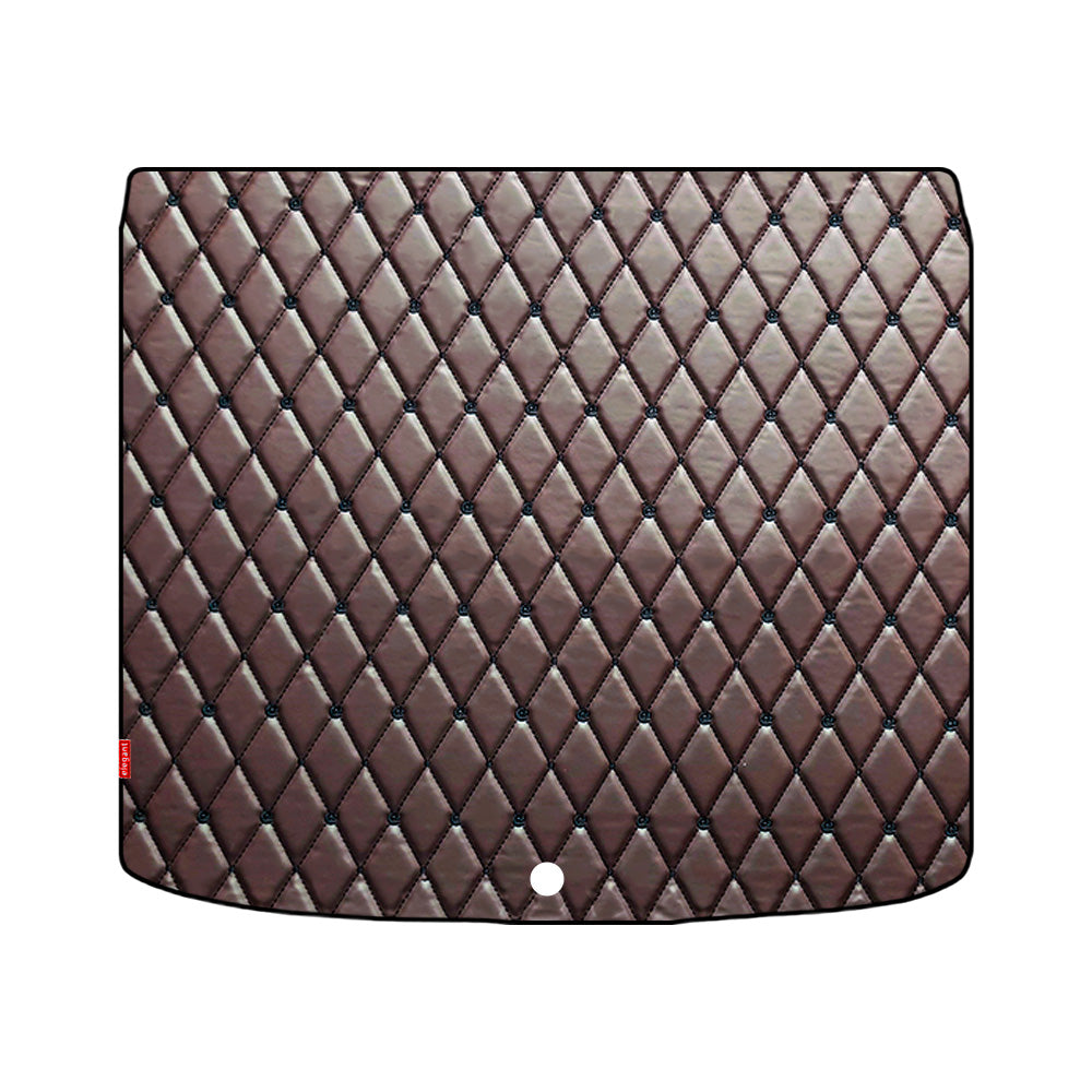 Luxury Leatherette Car Dicky Mat For BMW 330 Li - Brown Black | Elegant Auto Retail