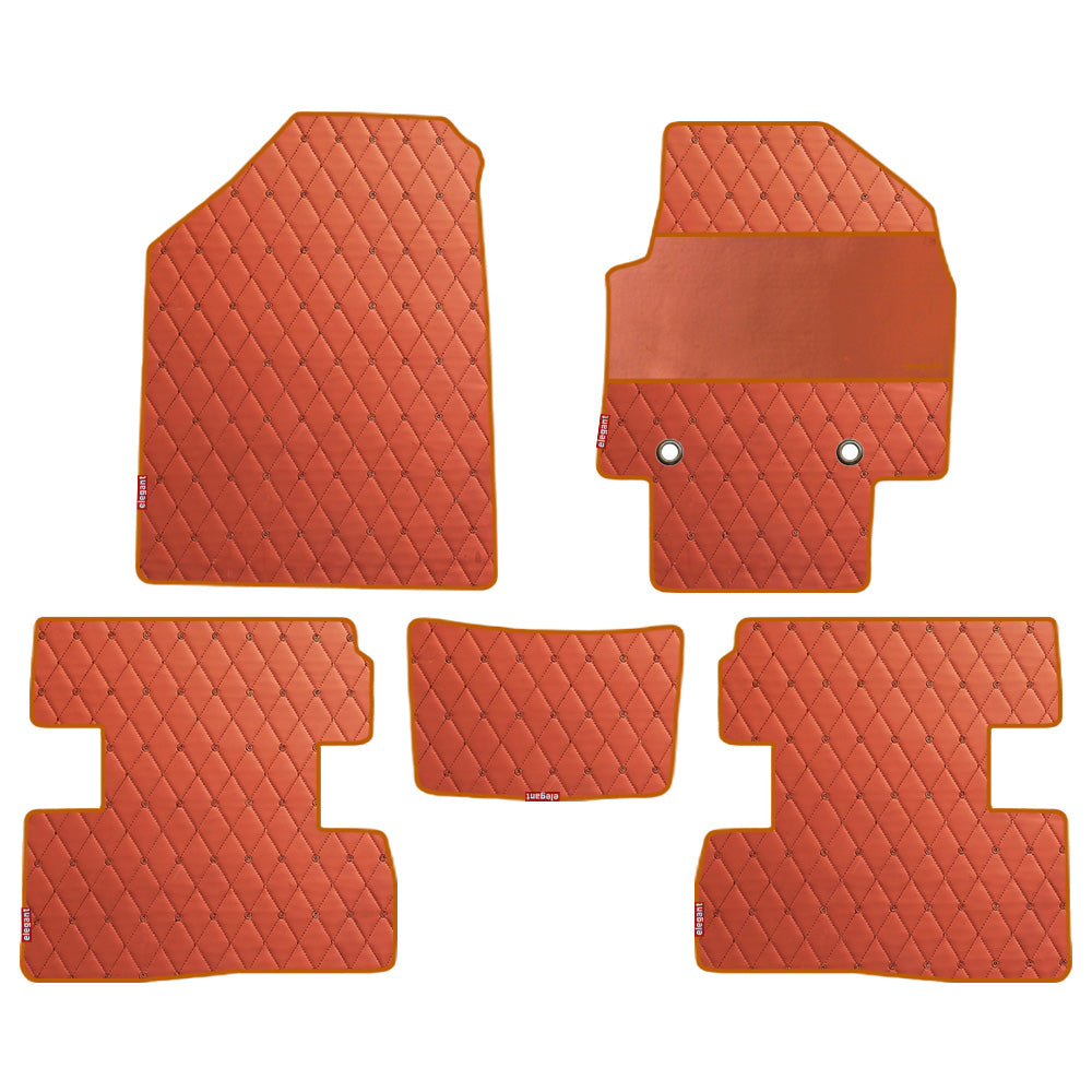 Luxury Leatherette Car Floor Mat For Hyundai Creta - Tan Tan | Elegant Auto Retail