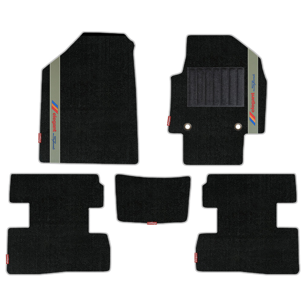 Sports Carpet Car Floor Mat For Hyundai Creta - Black Beige | Elegant Auto Retail