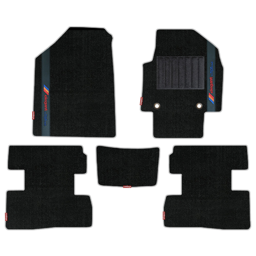 Sports Carpet Car Floor Mat For Hyundai Creta - Black Black | Elegant Auto Retail