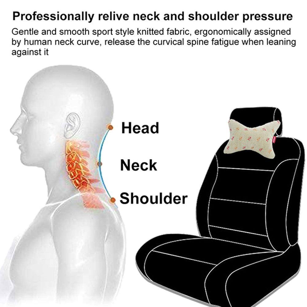Elegant Comfy Car Neck Rest Pillow Fly Design Set of 2 CU08 | Elegant Auto Retail