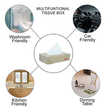 Fabric Tissue Box Grey Square Design CU10 | Elegant Auto Retail