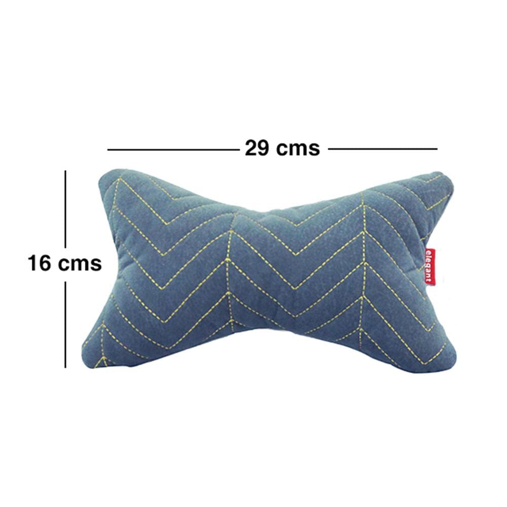 Elegant Comfy Car Neck Rest Pillow Line Design Set of 2 CU09 | Elegant Auto Retail