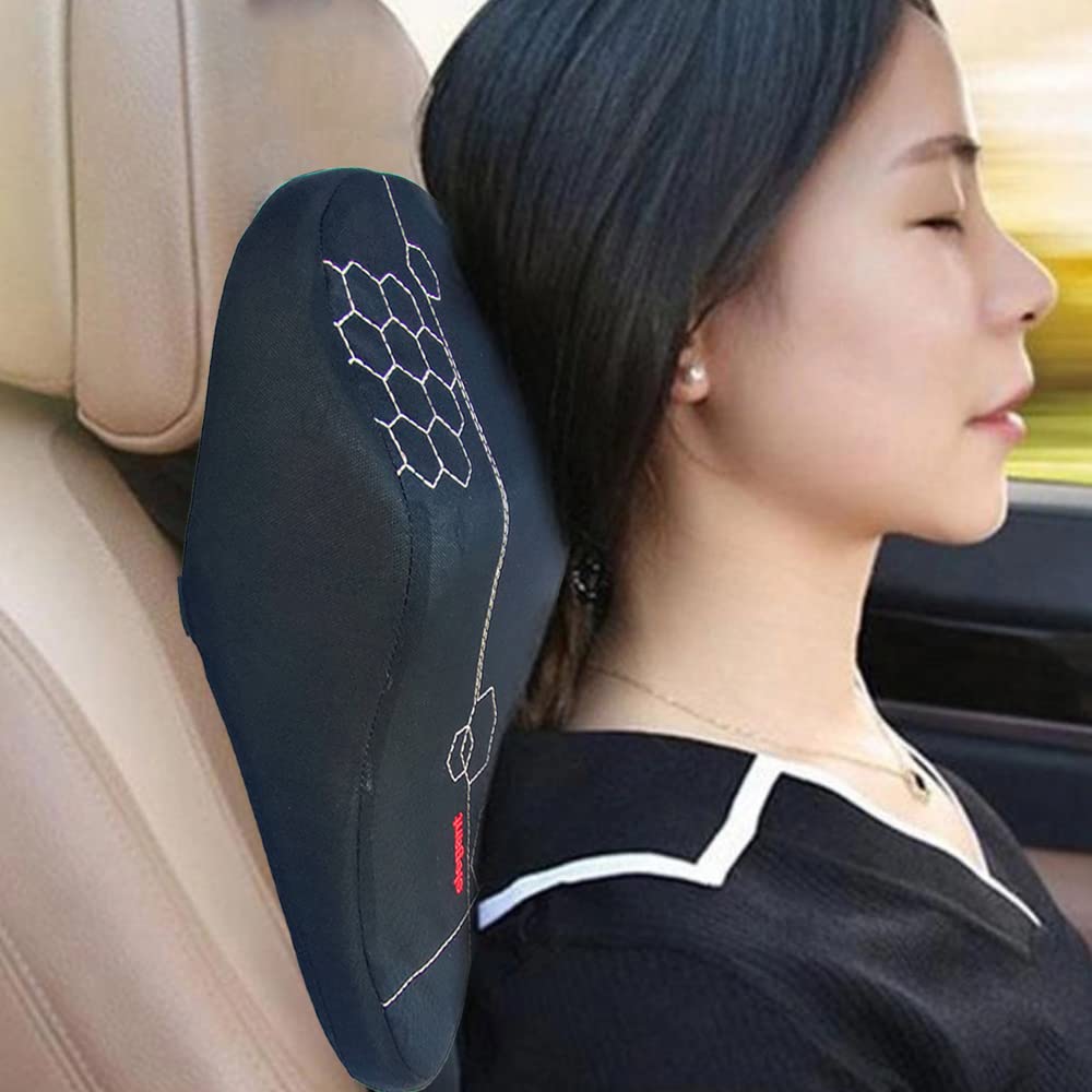 Elegant Zig Memory Foam Car Neck Rest XL Pillow How To Use (Black)