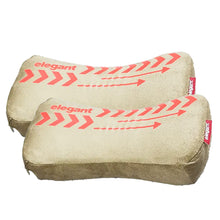 Elegant Arrow Memory Foam Car Neck Support Pillow (Set of 2) In Beige Red | Elegant Auto Retail