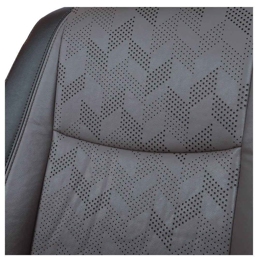 Apex Nappa PR Bucket Fit Art Leather Premium Car Seat Cover For Honda Civic - Choco Brown Black | Elegant Auto Retail