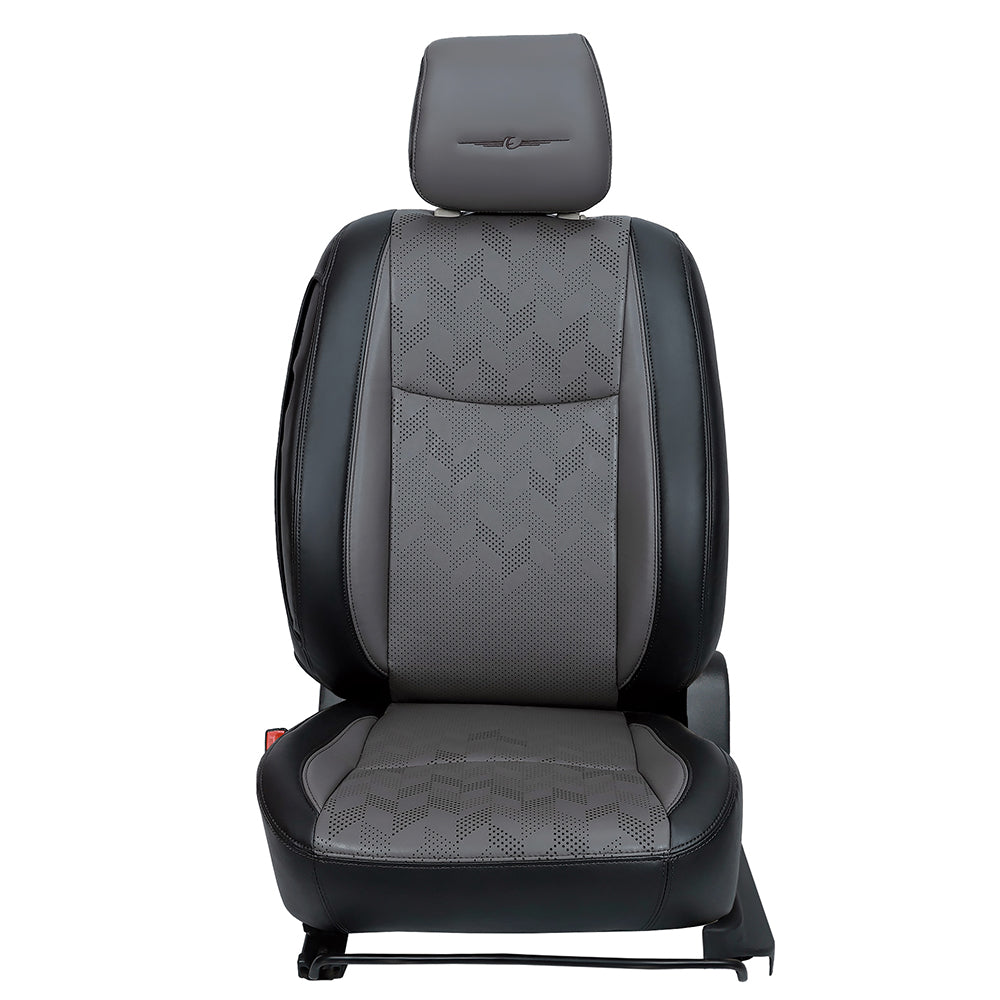 Apex Nappa PR Bucket Fit Art Leather Premium Car Seat Cover For Tata Tigor | in ChocoBrown-Black Colour | Elegant Auto Retail
